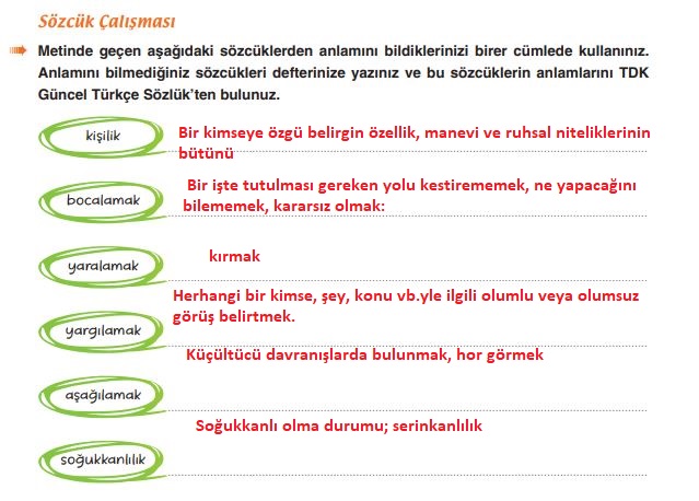 6. sınıf türkçe ders kitabı sayfa 94 cevapları yıldırım yayınları