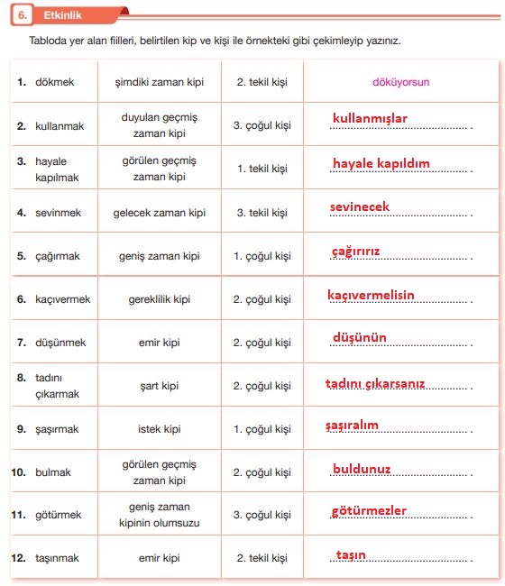 7. sınıf türkçe 62. sayfa cevapları özgün yayınları