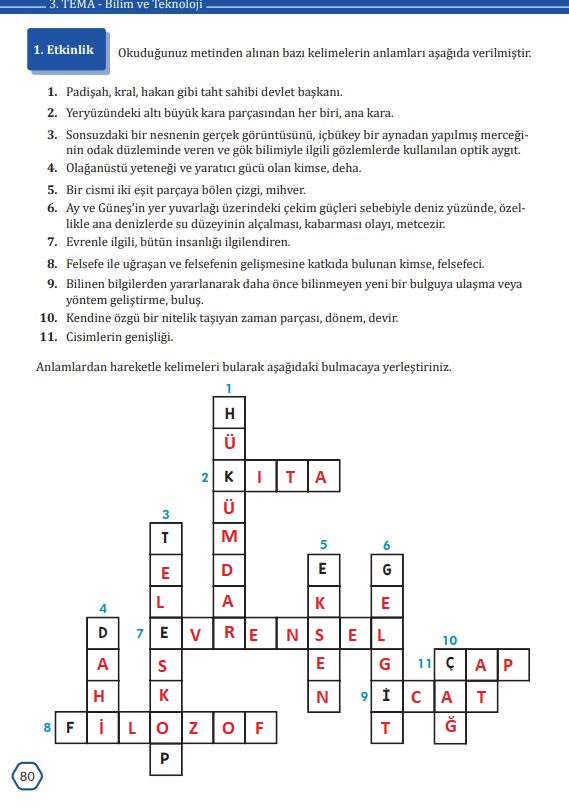 7. sınıf türkçe ders kitabı cevapları meb yayınları sayfa 80