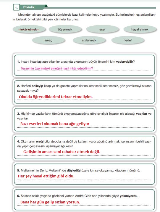 7. sınıf türkçe ders kitabı cevapları sayfa 80 özgün yayınları