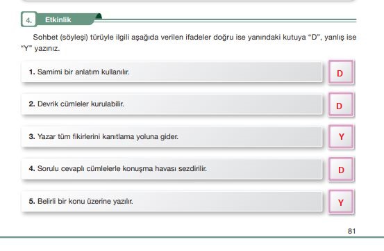 7. sınıf türkçe ders kitabı cevapları sayfa 81 özgün yayınları