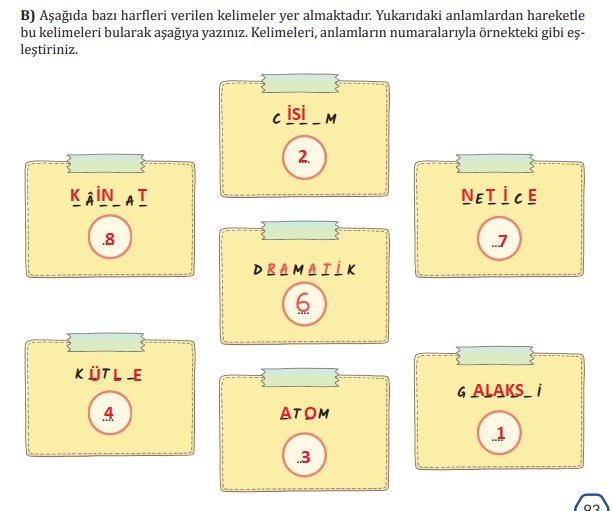 7. sınıf türkçe ders kitabı cevapları sayfa 93 meb yayınları