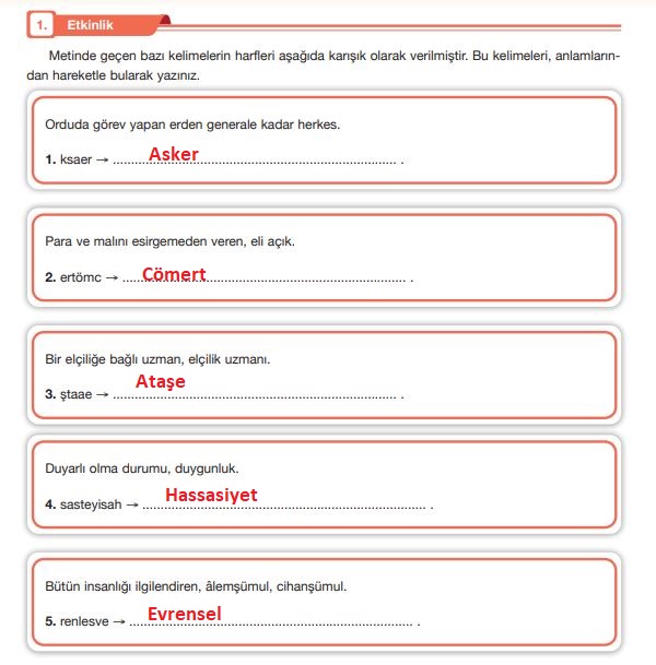 7. sınıf türkçe ders kitabı sayfa 66 cevapları özgün yayıncılık