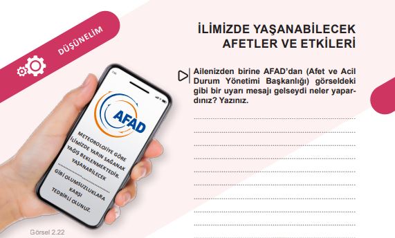 ilimizde yaşanabilecek afetler ve etkileri cevapları 5. sınıf sosyal