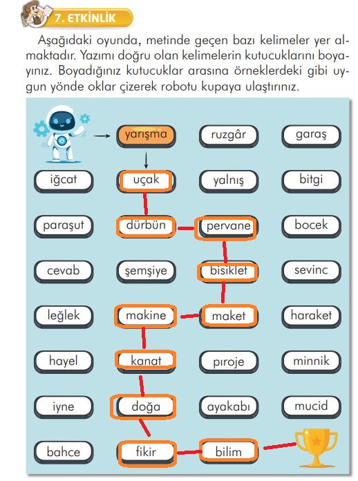 2. sınıf türkçe ders kitabı 191. sayfa cevapları ilke yayınları