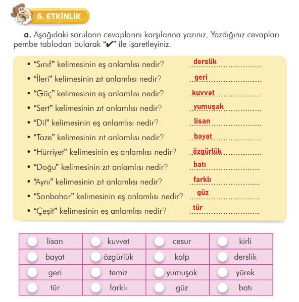 3. sınıf ilke yayınları türkçe ders kitabı cevapları sayfa 194