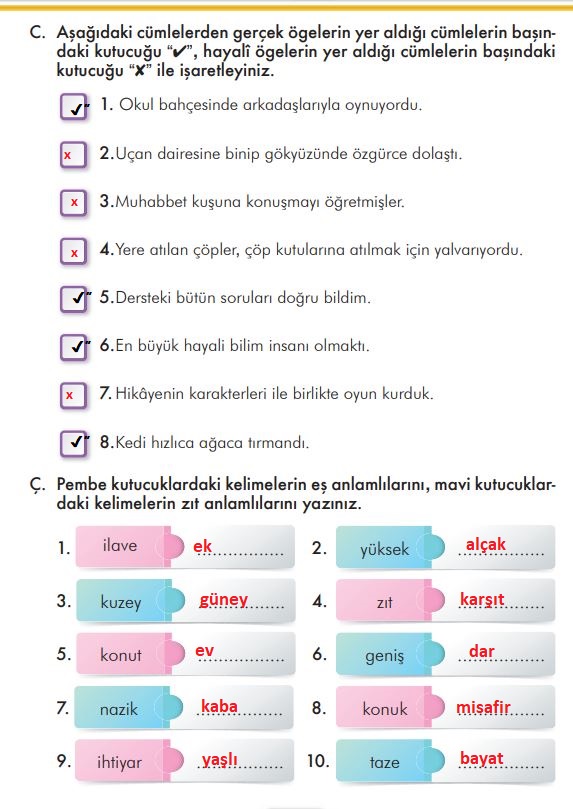 3. sınıf ilke yayınları türkçe ders kitabı cevapları sayfa 200