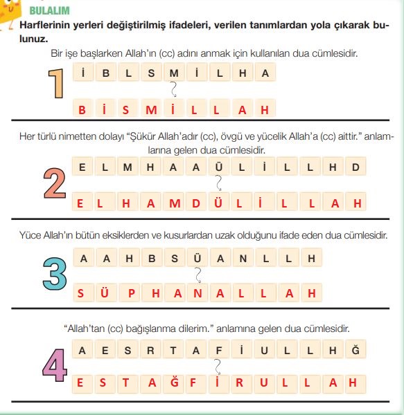 4. sınıf din kültürü ders kitabı cevapları sayfa 21 meb yayınları