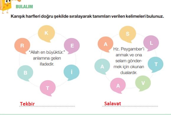 4. sınıf din kültürü ders kitabı cevapları sayfa 23 meb yayınları