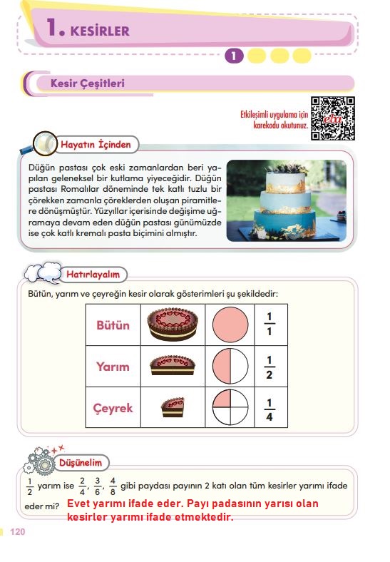 4. sınıf meb yayınları matematik ders kitabı sayfa 120 cevapları