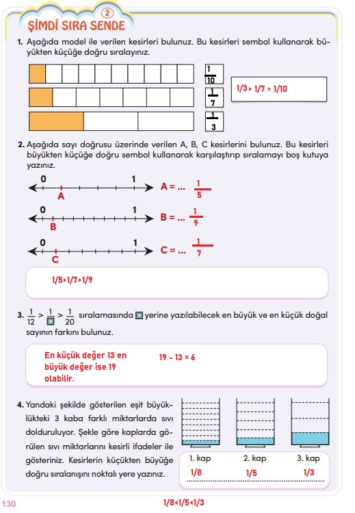 4. sınıf meb yayınları matematik ders kitabı sayfa 130 cevapları