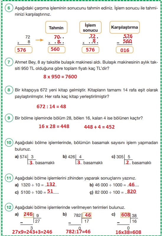 4. sınıf pasifik yayınları matematik ders kitabı sayfa 135 cevapları