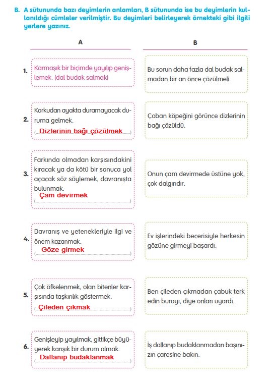 4. sınıf türkçe 169. sayfa cevapları tuna yayınları