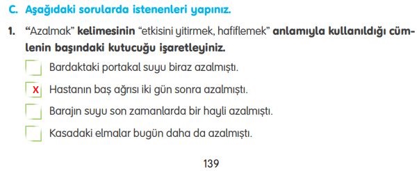 4. sınıf türkçe ders kitabı sayfa 139 tuna yayınları