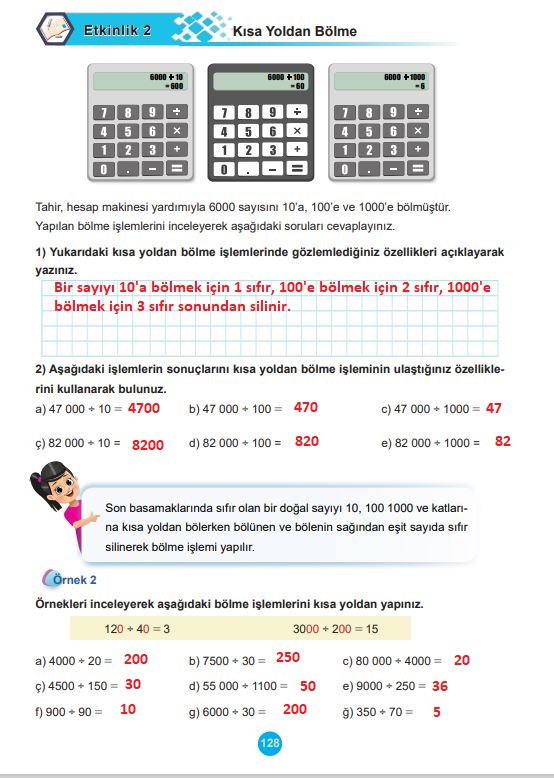 5. sınıf matematik ders kitabı cevapları sayfa 128 meb yayınları 1. kitap