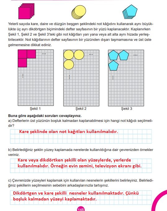 5. sınıf meb yayınları matematik ders kitabı sayfa 145 cevapları