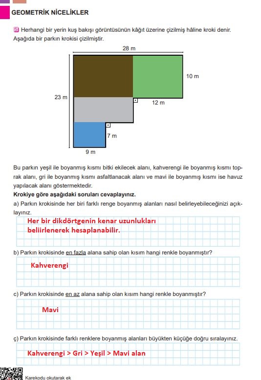 5. sınıf meb yayınları matematik ders kitabı sayfa 166 cevapları