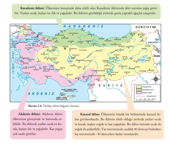 Türkiye İklim Bölgeleri Haritası