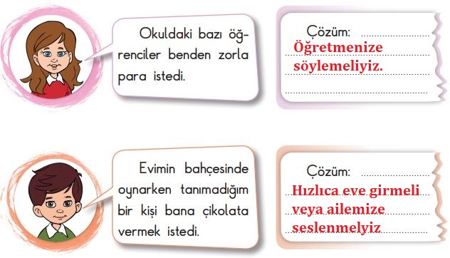 3. Sınıf Hayat Bilgisi SDR İpekyolu Yayıncılık Sayfa 139 Cevapları