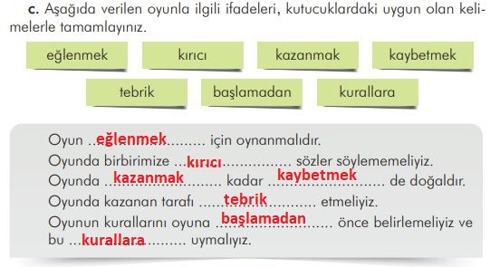 3. sınıf İlke Yayınları Türkçe ders kitabı cevapları sayfa 240