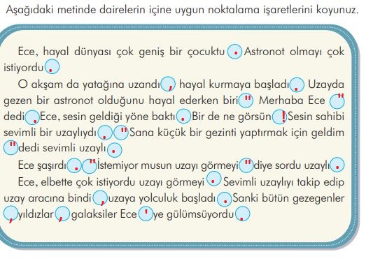 3. sınıf İlke Yayınları Türkçe ders kitabı cevapları sayfa 259