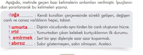 3. sınıf İlke Yayınları Türkçe ders kitabı cevapları sayfa 269