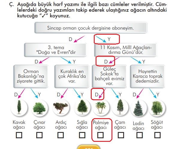 3. sınıf İlke Yayınları Türkçe ders kitabı cevapları sayfa 301