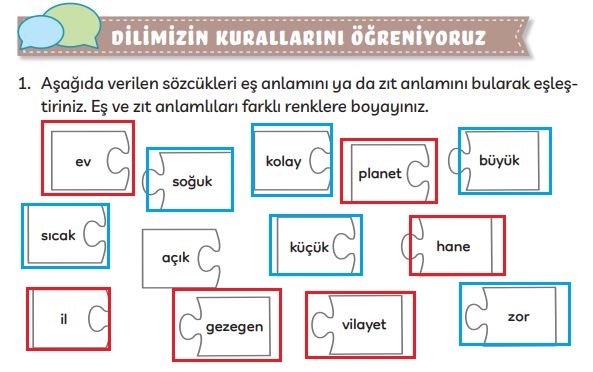 3. sınıf Meb yayınları Türkçe ders kitabı cevapları sayfa 219