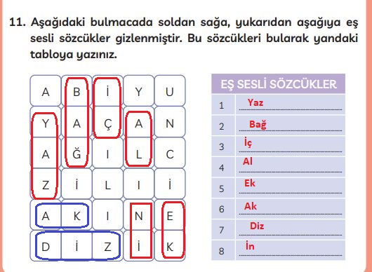 3. sınıf Meb yayınları Türkçe ders kitabı cevapları sayfa 224