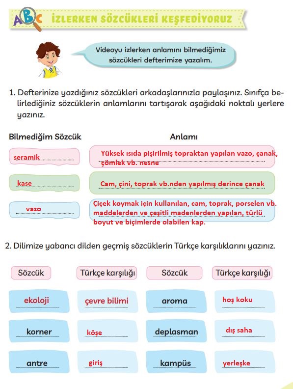 3. sınıf Meb yayınları Türkçe ders kitabı cevapları sayfa 249