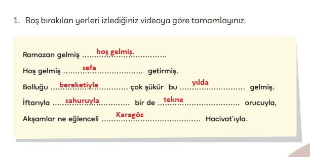 3. sınıf meb yayınları türkçe ders kitabı cevapları sayfa 197