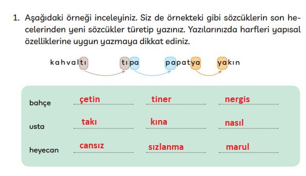 3. sınıf Meb yayınları Türkçe ders kitabı cevapları sayfa 207