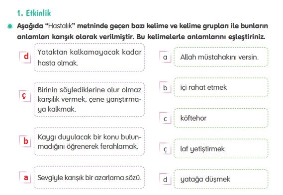 4. Sınıf Tuna Yayınları Türkçe ders kitabı cevapları sayfa 206