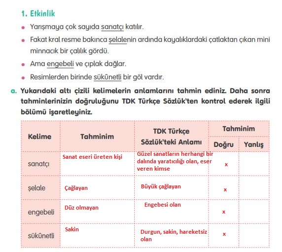 4. Sınıf Tuna Yayınları Türkçe ders kitabı cevapları sayfa 240