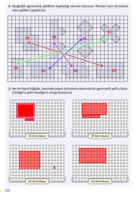 4. sınıf meb yayınları matematik ders kitabı sayfa 250 cevapları