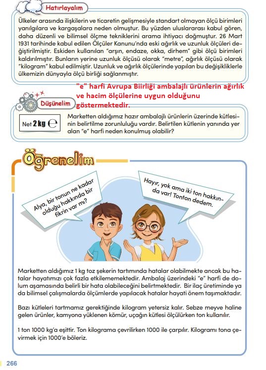 4. sınıf meb yayınları matematik ders kitabı sayfa 266 cevapları