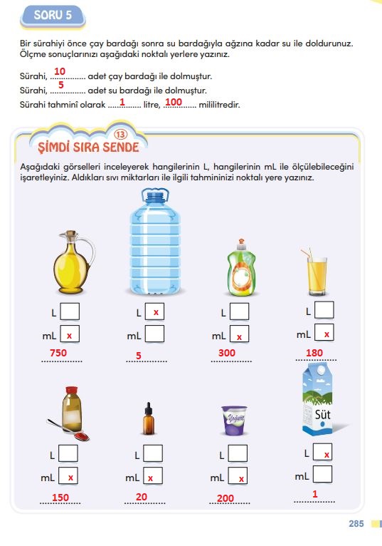 4. sınıf meb yayınları matematik ders kitabı sayfa 285 cevapları