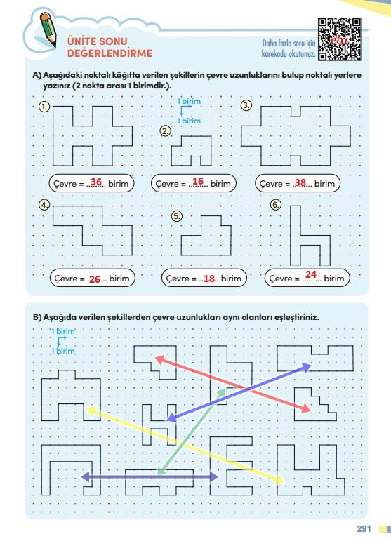 4. sınıf meb yayınları matematik ders kitabı sayfa 291 cevapları