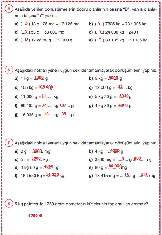 4. sınıf pasifik yayınları matematik ders kitabı cevapları sayfa 259