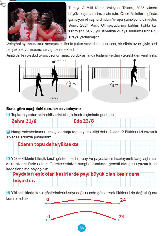 5. sınıf matematik ders kitabı sayfa 36 cevapları 2. kitap