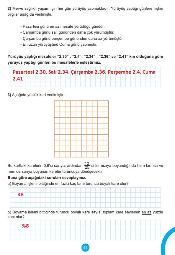 5. sınıf matematik ders kitabı sayfa 53 cevapları 2. kitap