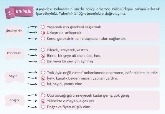 5. sınıf türkçe ders kitaobı sayfa 87 cevapları 2. kitap