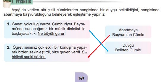 6. sınıf Meb Yayınları Türkçe Ders Kitabı Sayfa 169 Cevapları