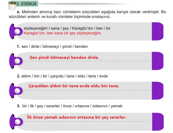 6. sınıf Meb Yayınları Türkçe Ders Kitabı Sayfa 187 Cevapları