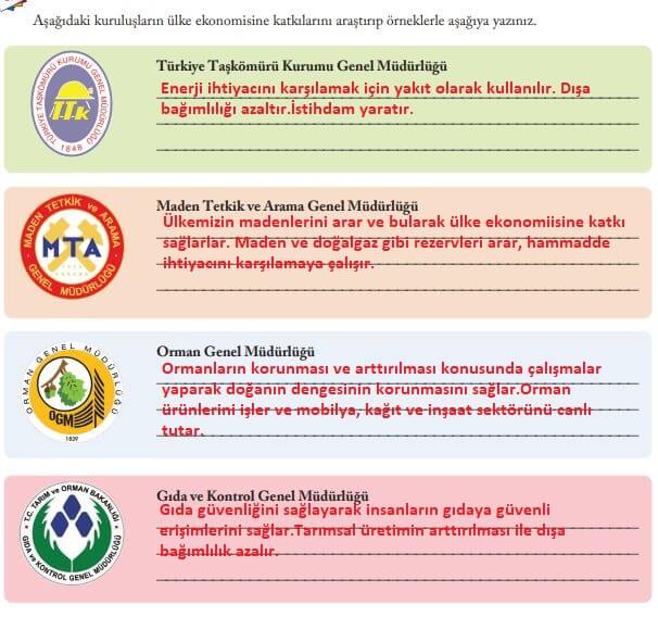 6. sınıf sosyal bilgiler sayfa 172 cevapları evos yayınları