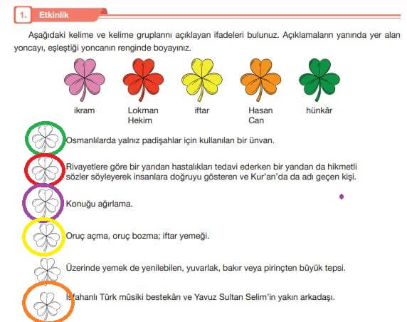 7. sınıf özgün yayınları türkçe ders kitabı 181. sayfa cevapları