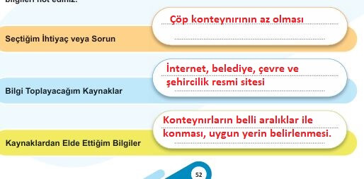 5. sınıf sosyal bilgiler sayfa 52 cevapları 2. kitap